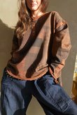 Hippie Shake Patchwork Sweatshirt Rust